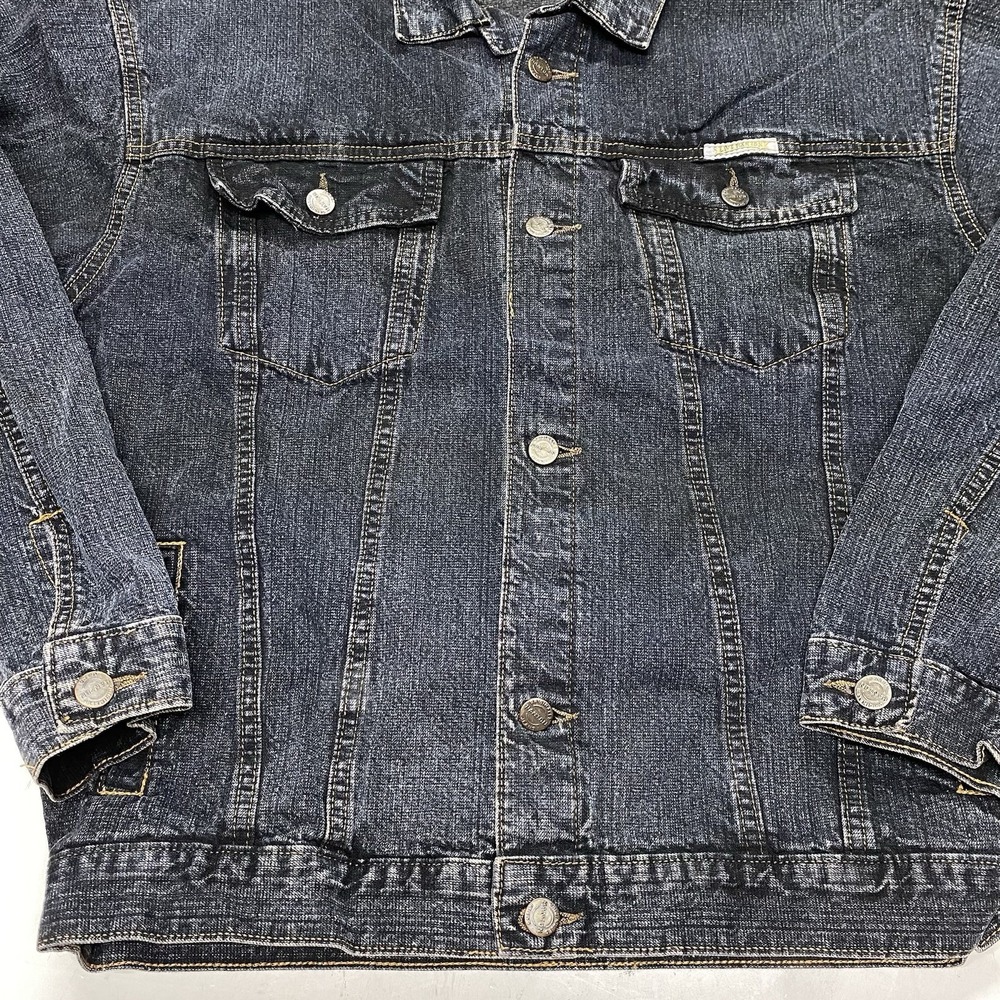 Vintage Live Hanton Denim Trucker Jacket Med [Sz 40] 90s Streetwear Jean Jacket View 5